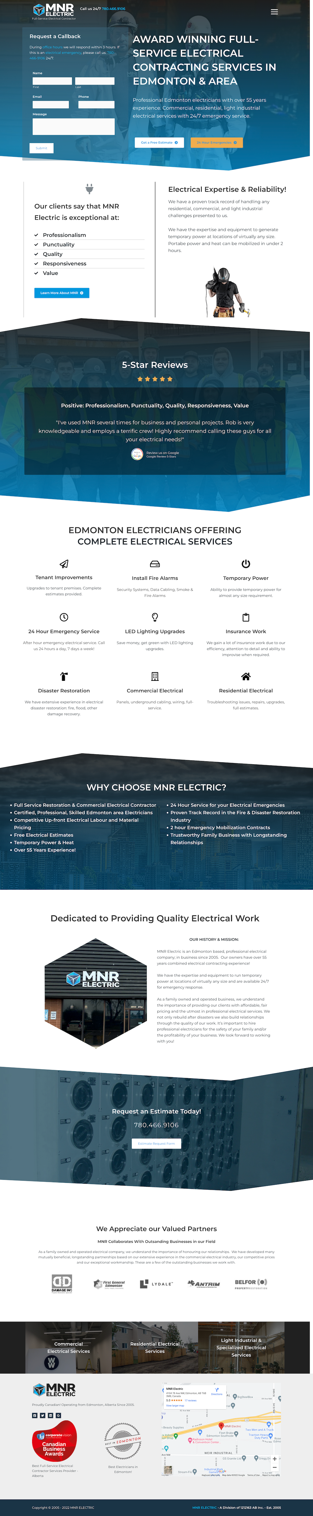Full-Service Electrical Contractor - MNR ELECTRIC - mnrelectric.ca full page